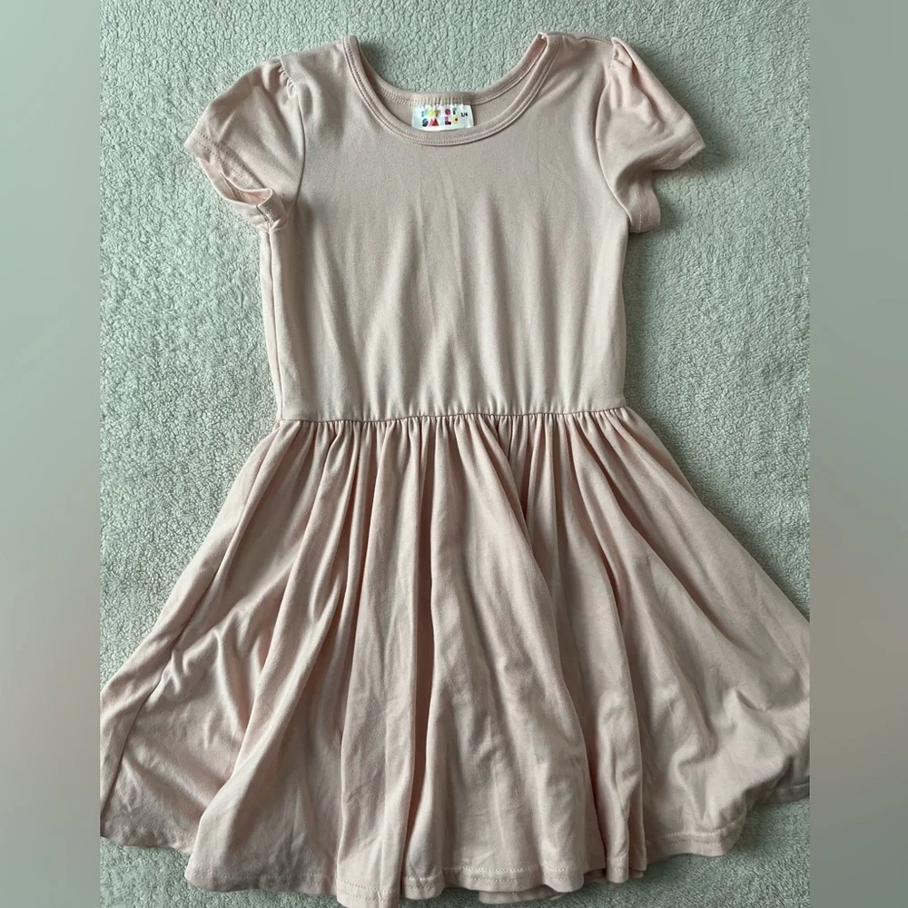 Dot Dot Smile Pale Pink Twirl Dress, girls size 3-4 - Picture 1 of 3
